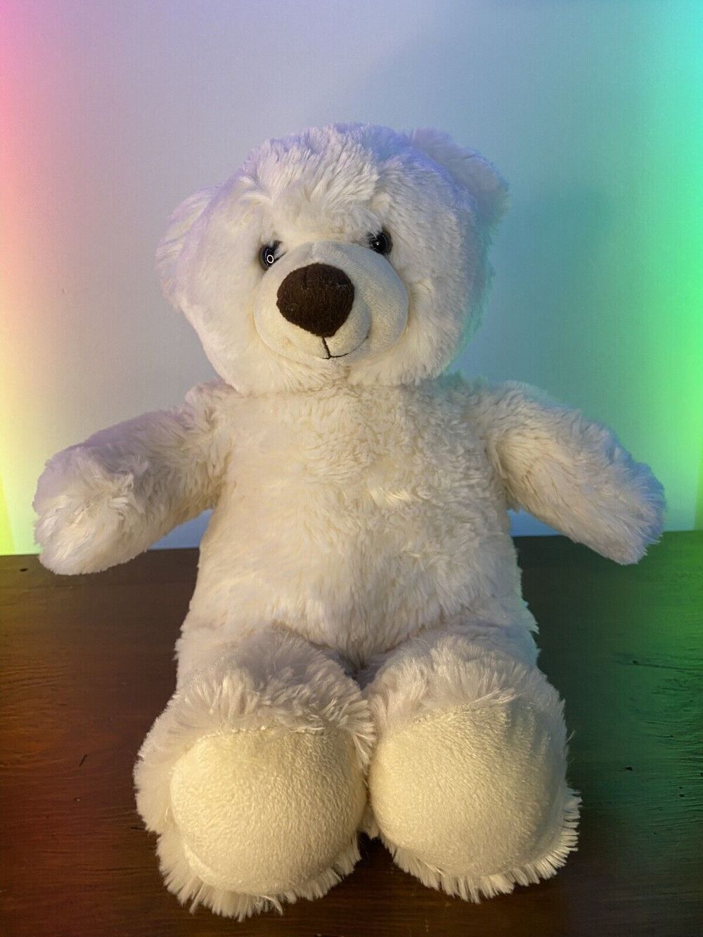 Build A Bear BAB Cream Teddy Bear with Brown Nose Retired 16" Stuffed Animal